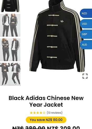 Siyah Adidas Çin Yeni Yılı Kadın Ceketi - Görsel 2