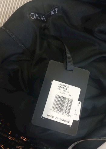 Pul İşlemeli Uzun Kollu Kadın Abiye Payet Elbise - Görsel 3