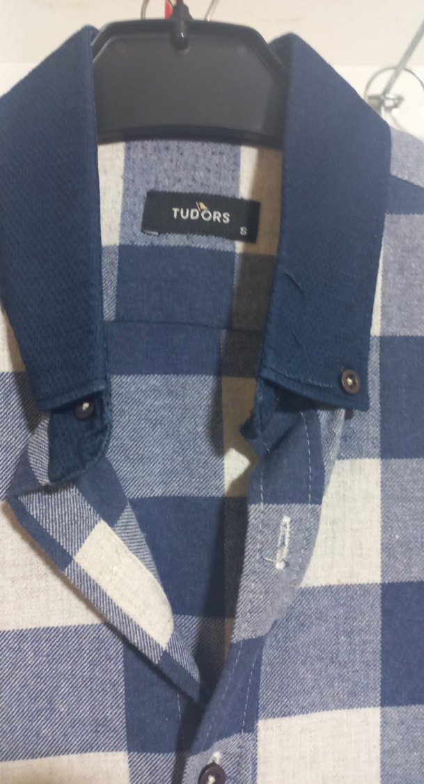 Tudors Erkek Mavi Kareli Uzun Kollu Oduncu Gömlek - Görsel 2