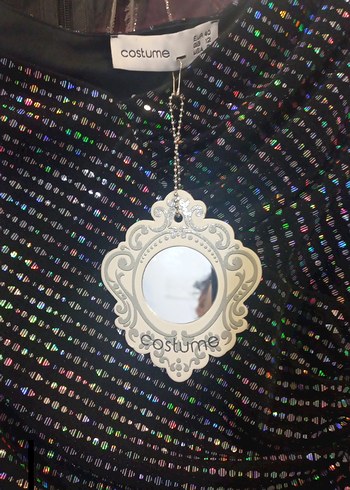 Payetli Uzun Kollu Çok Renkli Kadın Elbise - Görsel 2