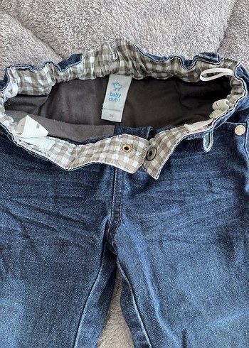 Erkek Çocuk Düğmeli Geniş Kesim Kot Pantolon - Görsel 2