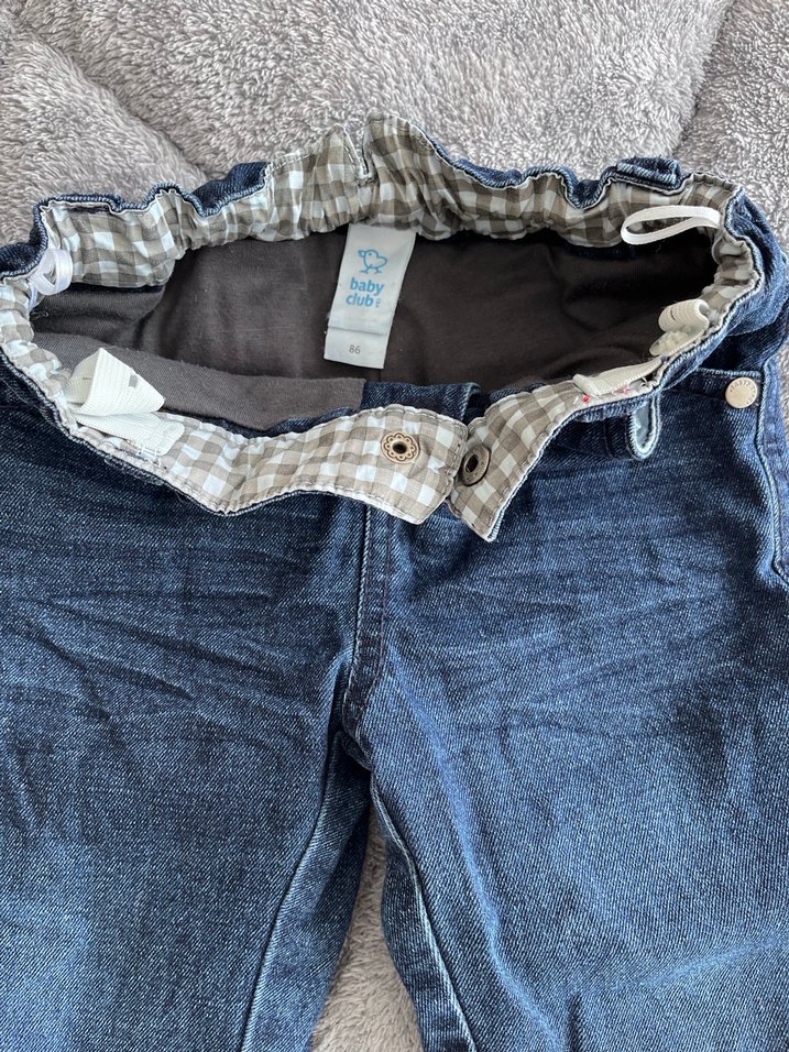 Erkek Çocuk Düğmeli Geniş Kesim Kot Pantolon - Görsel 2