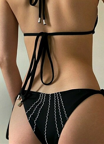 s Beden kırmızı Renk Yandan Bağlama Üçgen Bikini