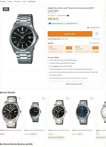 Casio Orijinal Erkek Saati