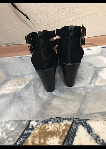 Siyah Platform Topuklu Kadın Ayakkabı - Görsel 3