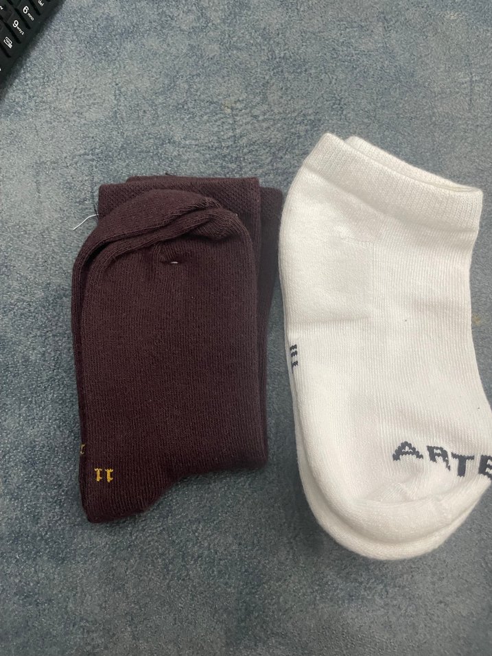 Nakışlı Kahverengi ve Beyaz Erkek Çorapları - Görsel 2