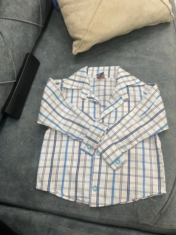 Erkek Çocuk Uzun Kollu Düğmeli Gömlek - Görsel 2