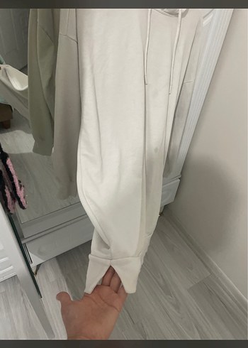 Kadın Gri Kapüşonlu Salaş Sweatshirt - Görsel 4