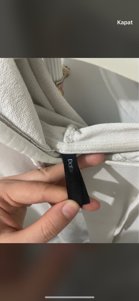 Kadın Gri Kapüşonlu Salaş Sweatshirt - Görsel 2