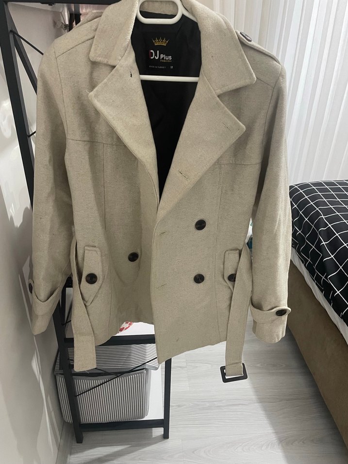 Bej Süet Düğmeli Erkek Ceket - Görsel 4