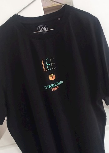 Lee Lee Siyah Pamuklu Erkek Tişört