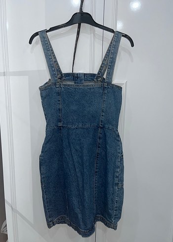 Kızlar için düğmeli kot tulum - Görsel 3