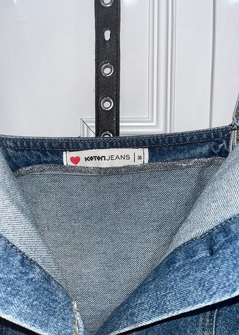 Kızlar için düğmeli kot tulum - Görsel 2