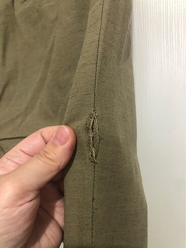 Keten Haki Yeşil Pantalon - Görsel 5