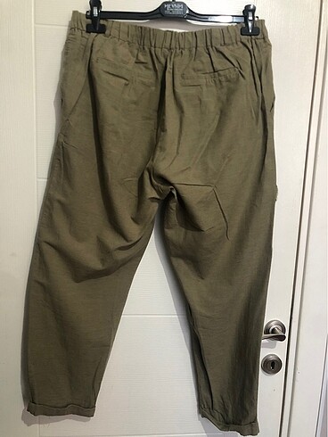 Keten Haki Yeşil Pantalon - Görsel 7