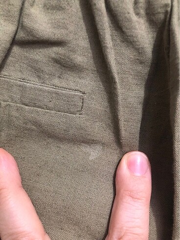Keten Haki Yeşil Pantalon - Görsel 6