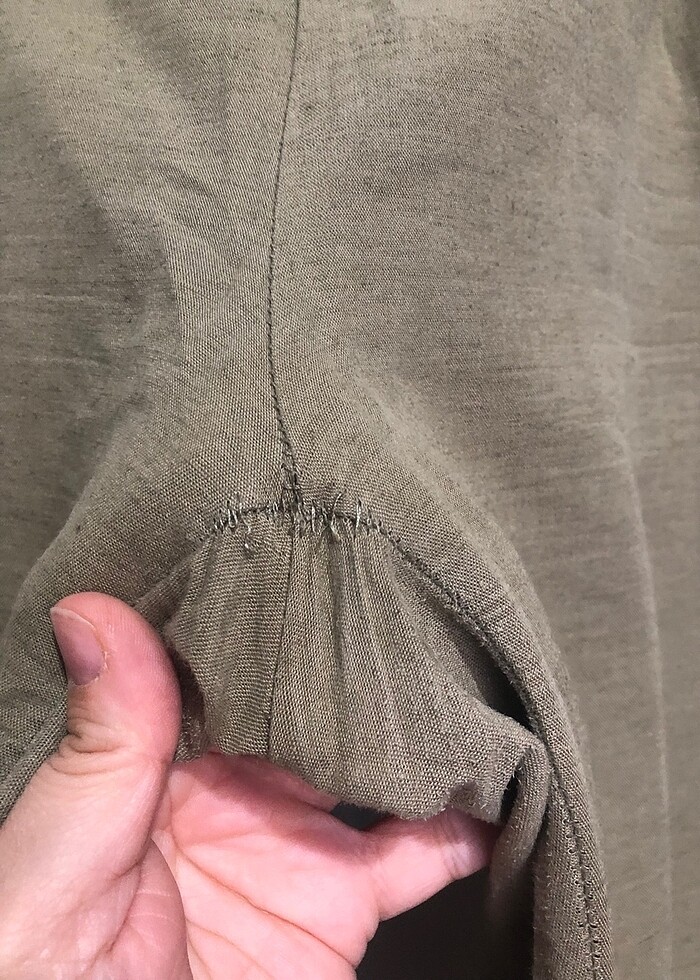 Keten Haki Yeşil Pantalon - Görsel 2