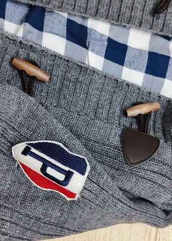 U.S Polo Assn. Gri Kapüşonlu Hırka