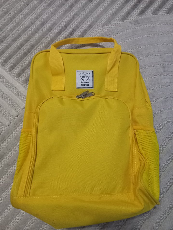 Baby&Mom Sarı Baskılı Bebek Çantası - Görsel 2