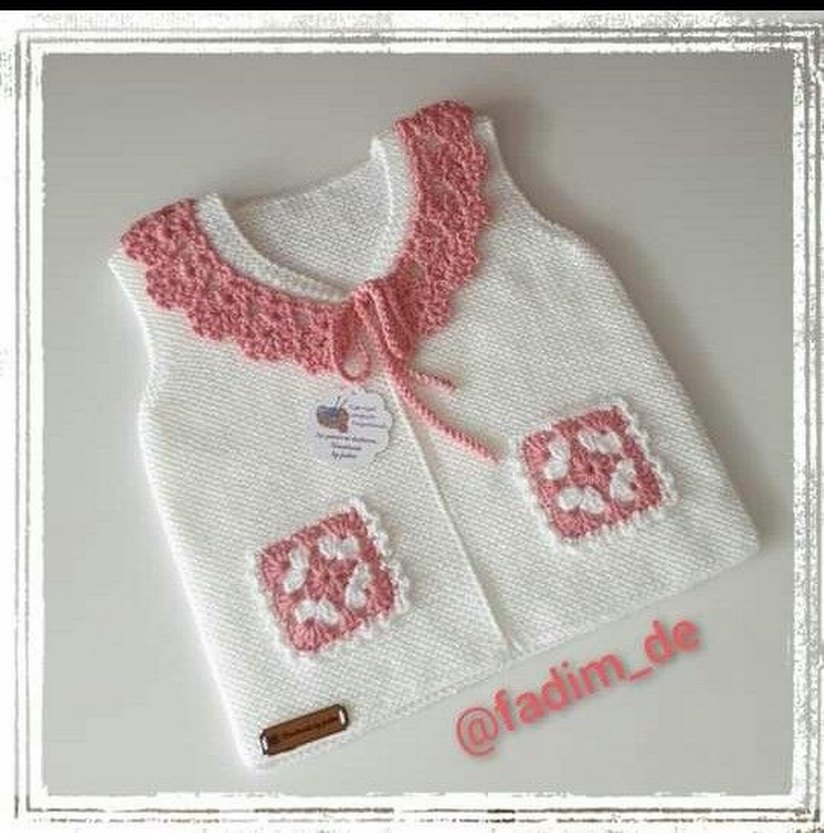 Kız Çocuk örgü Yelek istenilen renk ve Modelde sipariş Alınır - Görsel 2