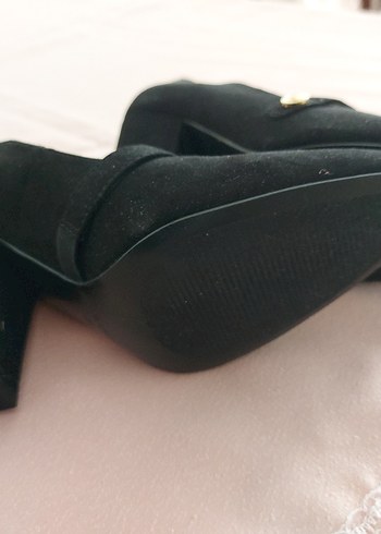 Siyah Tokalı Kadın Platform Topuklu - Görsel 2