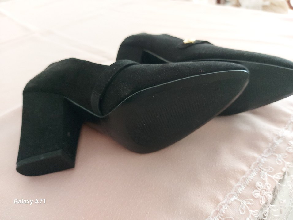 Siyah Tokalı Kadın Platform Topuklu - Görsel 2