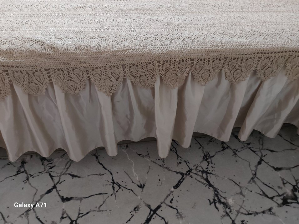 Bej Düz karyola örtüsü - Görsel 2