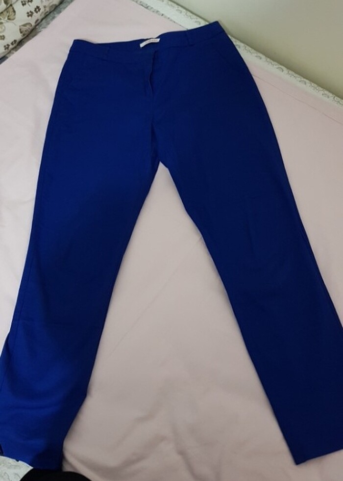 Lacivert kumaş pantolon  - Görsel 3