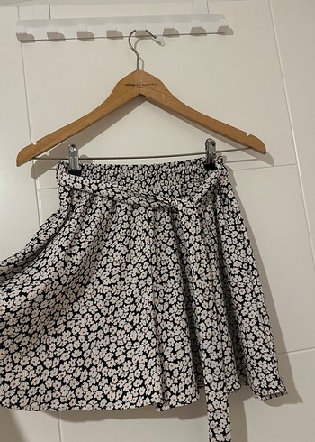 Diğer Bohem Pileli Mini Etek Pamuklu