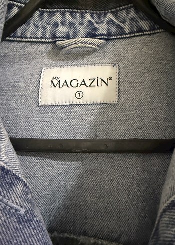 Boncuk Detaylı Mavi Kadın Denim Ceket - Görsel 3