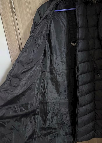 Kürklü Siyah Kadın Kışlık Mont - Görsel 2