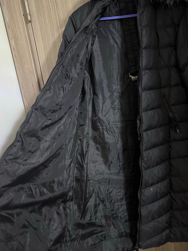 Kürklü Siyah Kadın Kışlık Mont - Görsel 2