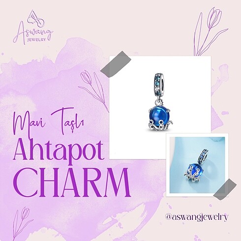 MAVİ TAŞLI PANDORA CHARM