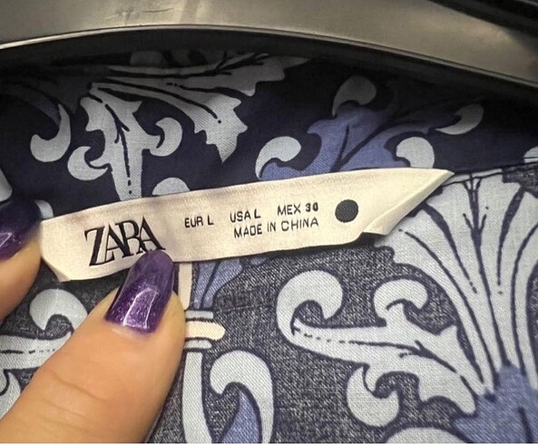l Beden mavi Renk Zara L beden iki kez giyilmiş elbise