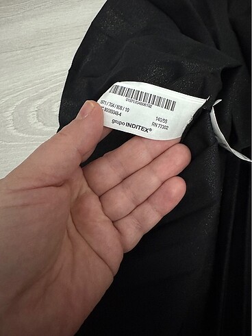 10 Yaş Beden Zara metalik gri etek