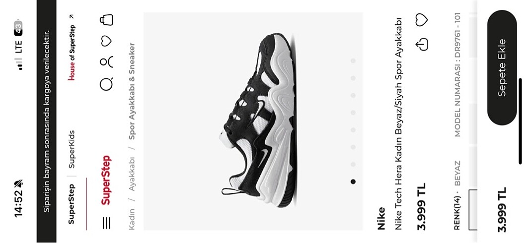 Nike Nike orijinal spor ayakkabı