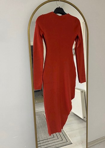 Asimetrik triko elbise - Görsel 8