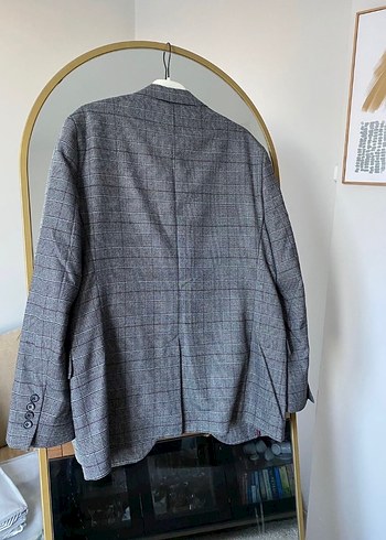 Gri Ekose Desenli Erkek Ceket - Görsel 5