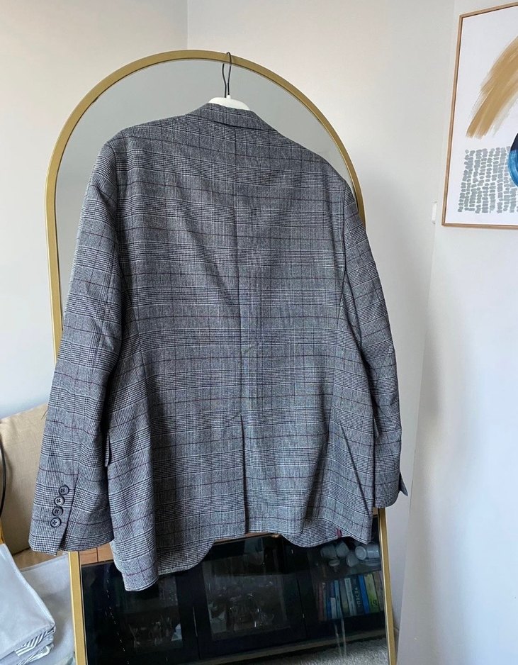 Gri Ekose Desenli Erkek Ceket - Görsel 5