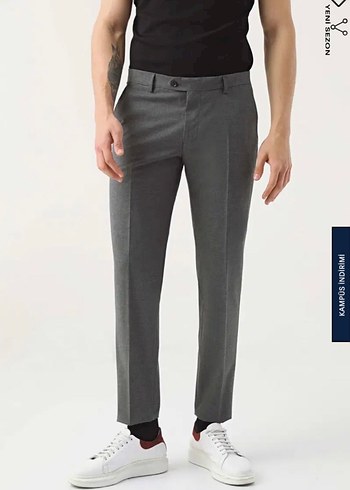 DS Damat Gri Regular Fit Erkek Pantolon - Görsel 2