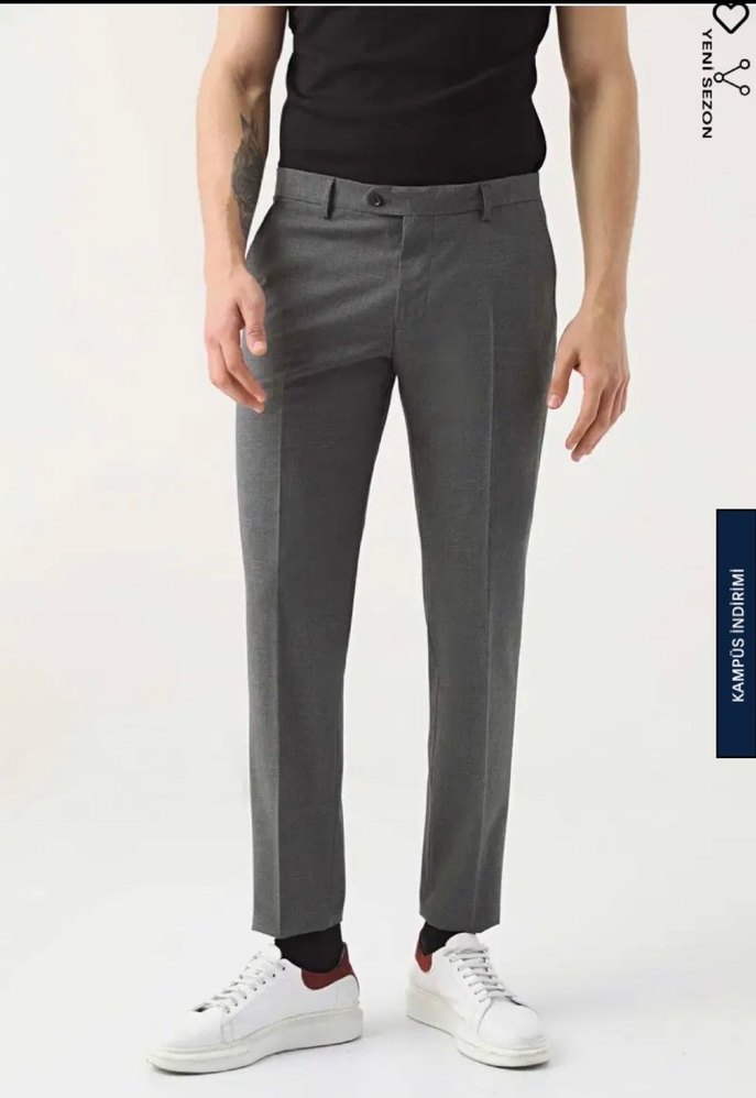 DS Damat Gri Regular Fit Erkek Pantolon - Görsel 2
