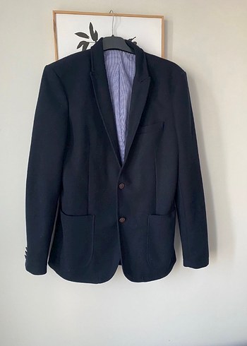 Düğmeli Lacivert Erkek Takım Ceketi - Görsel 3