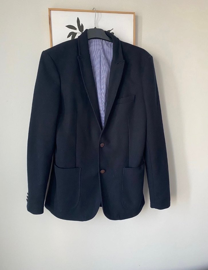 Düğmeli Lacivert Erkek Takım Ceketi - Görsel 3