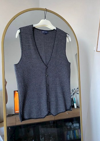 W collection Düğmeli Gri Erkek Yelek - Görsel 2