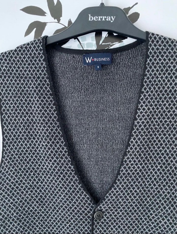 W collection Düğmeli Gri Erkek Yelek - Görsel 4