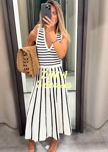 Zara havlu triko elbise - Görsel 6