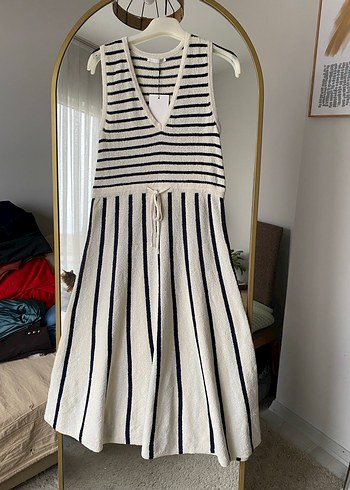 Zara havlu triko elbise - Görsel 8