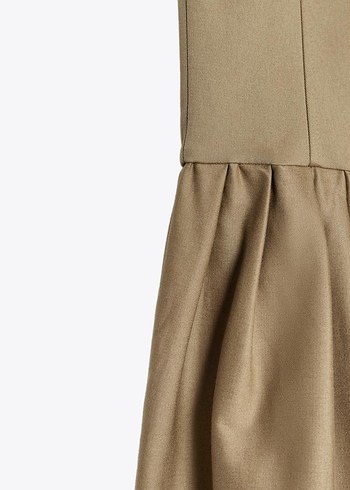 Zara pamuk straplez elbise - Görsel 9