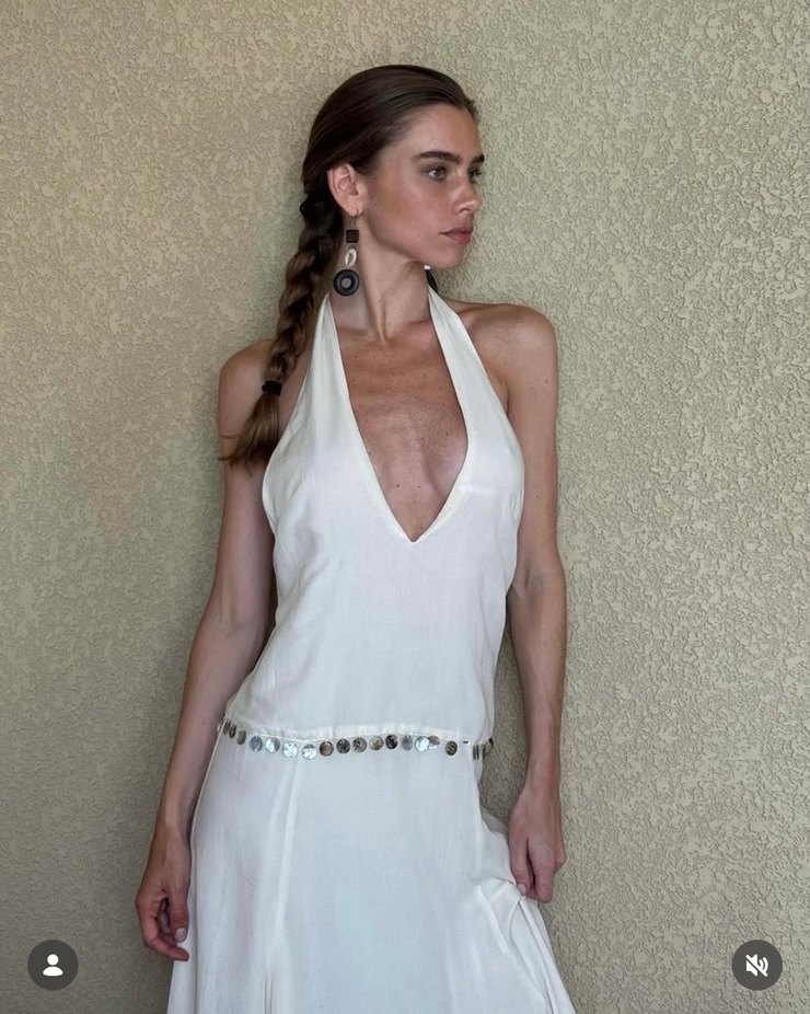 Zara halter yaka boncuklu elbise - Görsel 5