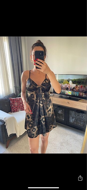 Zara Mini saten elbise